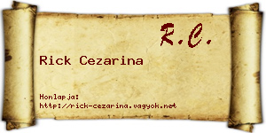 Rick Cezarina névjegykártya